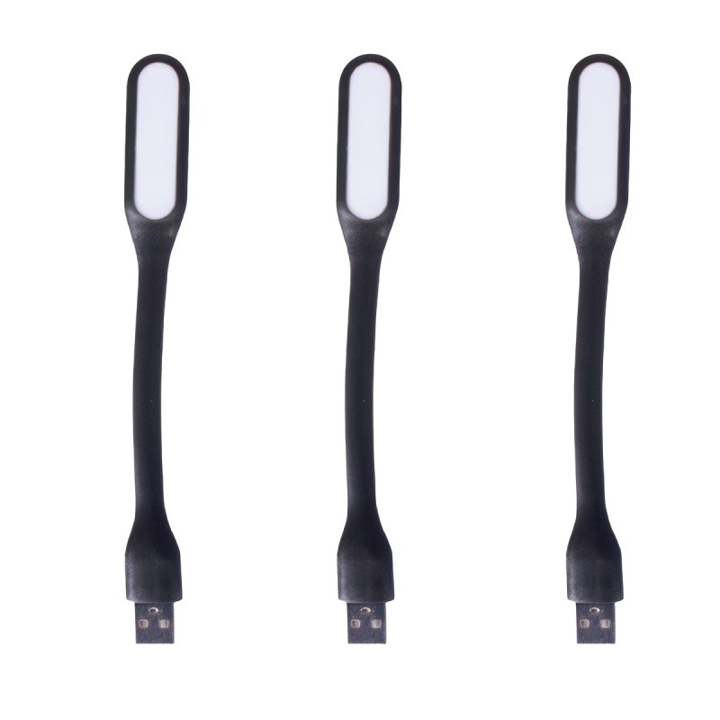 Kit 3 Und Mini Luminária Flexivel USB para Ambientes de Trabalho