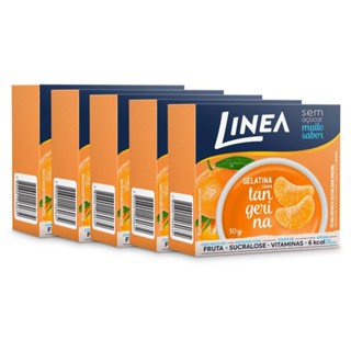 Gelatina Em Pó Linea Sabor Tangerina 10g - 5 unidades em Oferta na Shopee