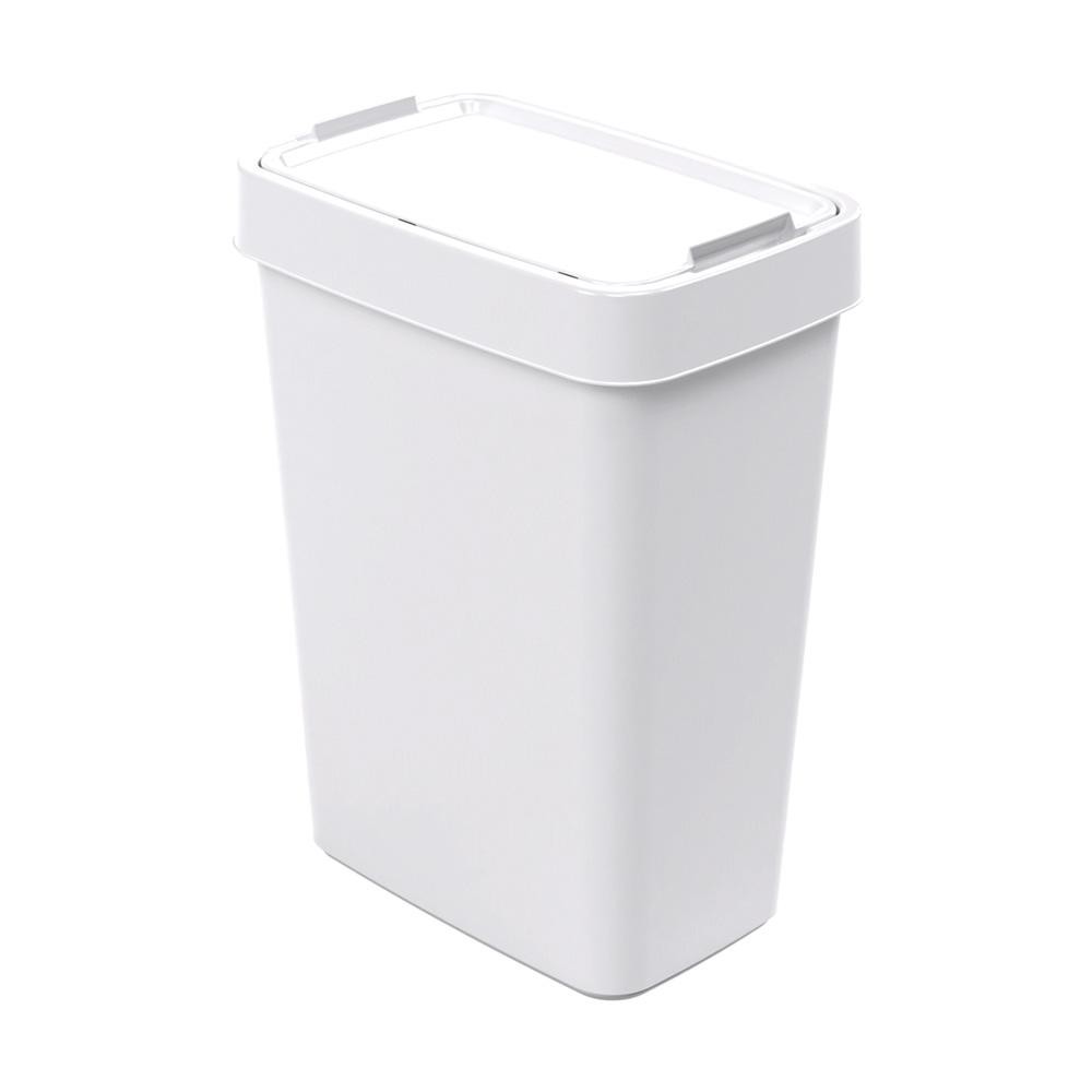 Lixeira 2 Aberturas Com Porta Saco Lixo 17 L Branca Plasútil em Oferta na Shopee