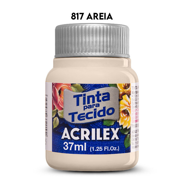 TINTA TECIDO ACRILEX 37ML FOSCA 817 AREIA em Oferta na Shopee