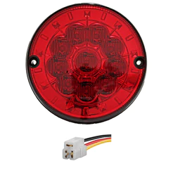 Lanterna Traseira Ônibus Caminhão 125mm 10 LED 12V VM + Conector