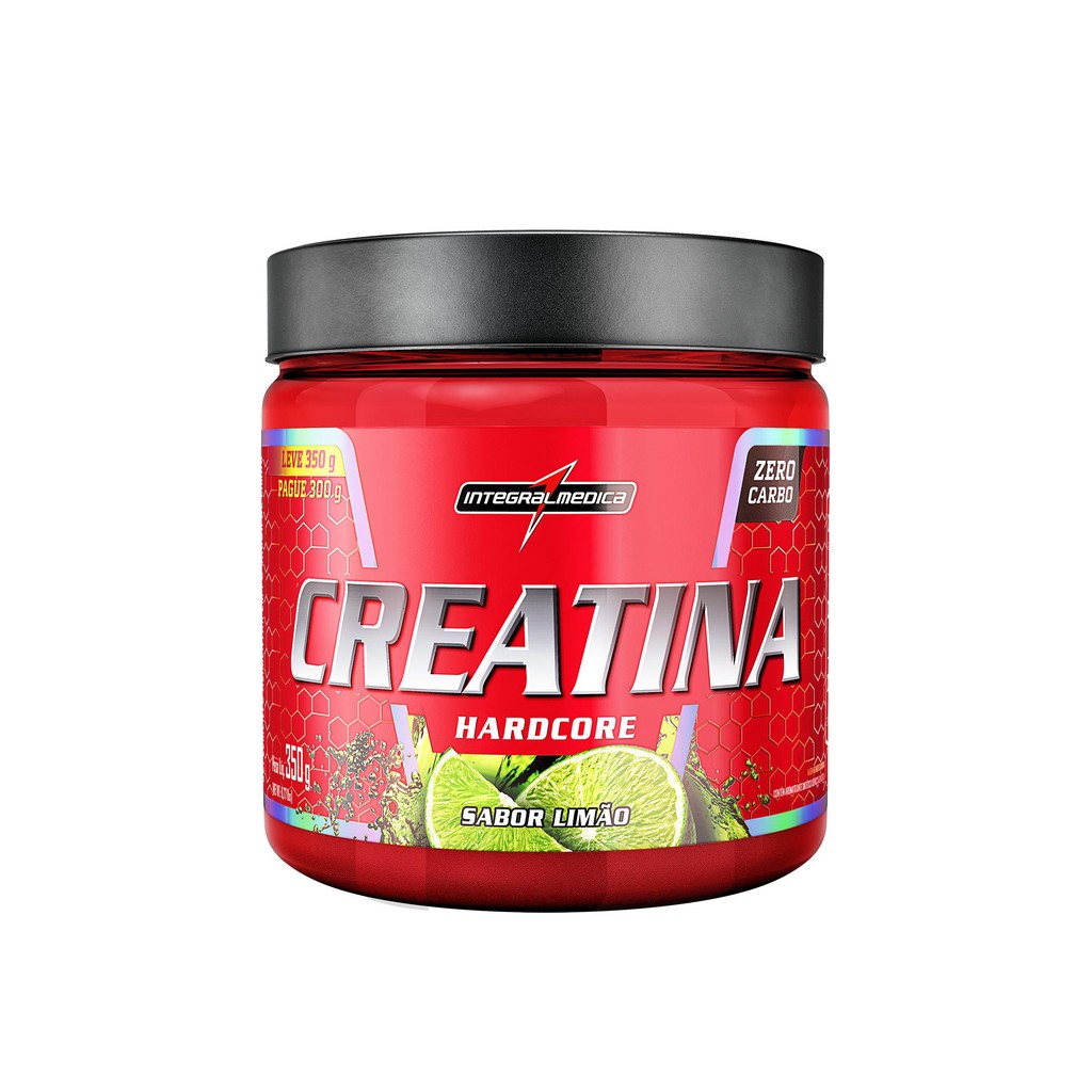 Creatina Hardcore Integralmédica 350g Sabores em Oferta na Shopee
