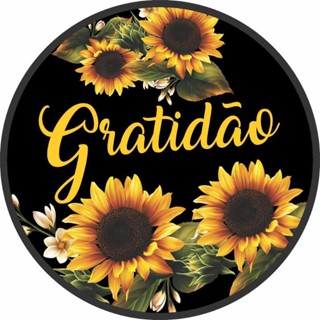 CAPA Painel de Festa 50X50 VARIOS MODELOS Redondo GRATIDÃO GIRASSOL em Oferta na Shopee