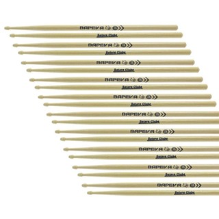 Kit de Baquetas 7A Batera Clube Kit com 10 Pares em Bapeva Padrão 7A excelente durabilidade e densid