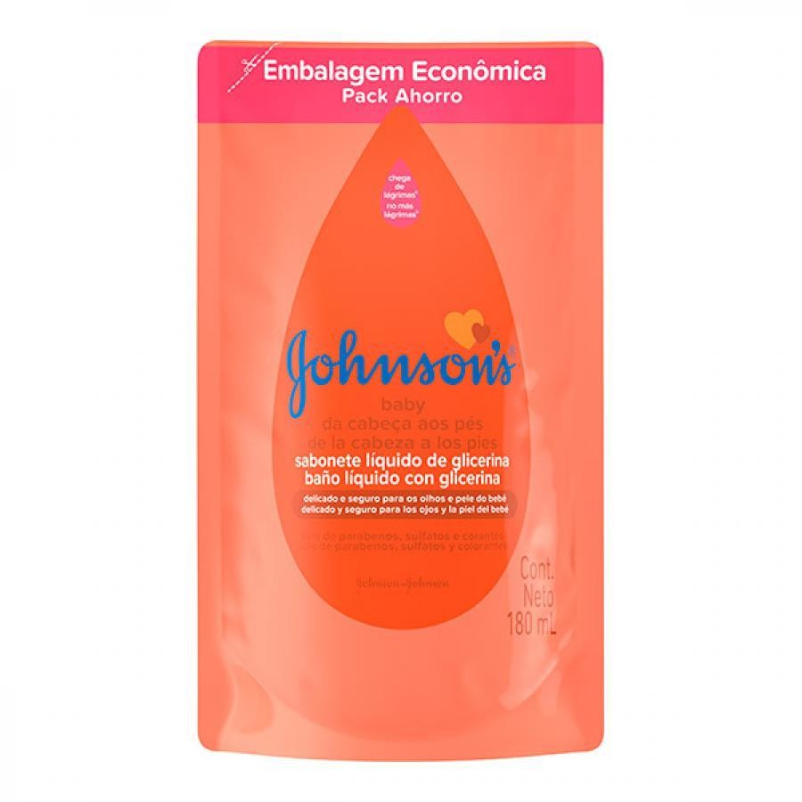 Sabonete Liquido Johnsons Baby Cabeça Aos Pés Refil 180Ml em Oferta na Shopee