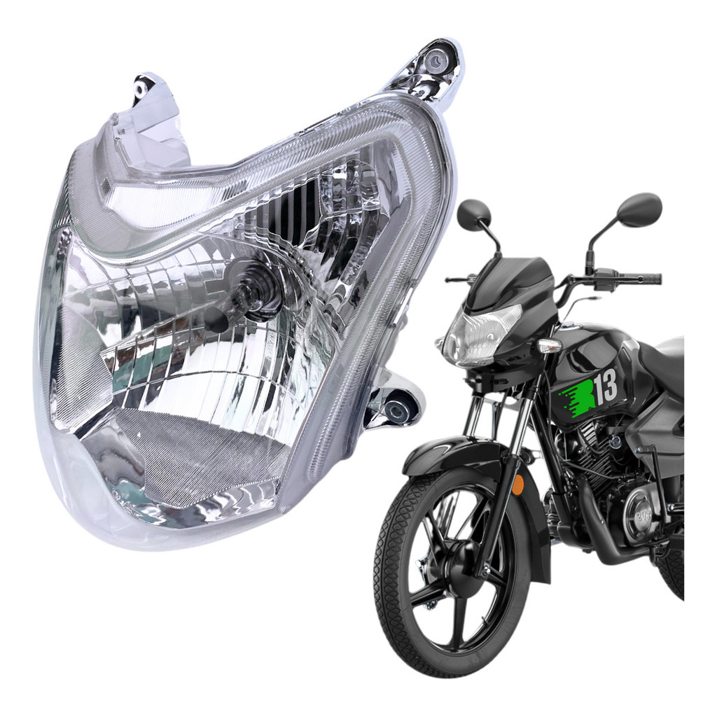 Farol Globo Tvs Sport 110i C/ Lâmpadas Bloco Óptico