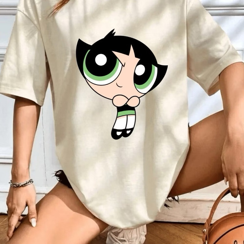 Promoção Camisa Camiseta Oversized Academia Tendência Meninas Super Poderosas