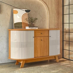 Aparador Para Sala Buffet Ambiente Monza Cinamomo Off White – Madetec