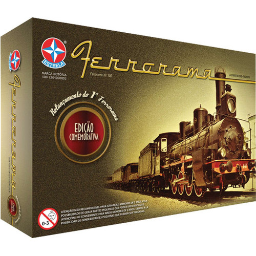 Brinquedo Ferrorama Xp 100 Estrela Trilho Com Curva E Vagoes Cor Preto