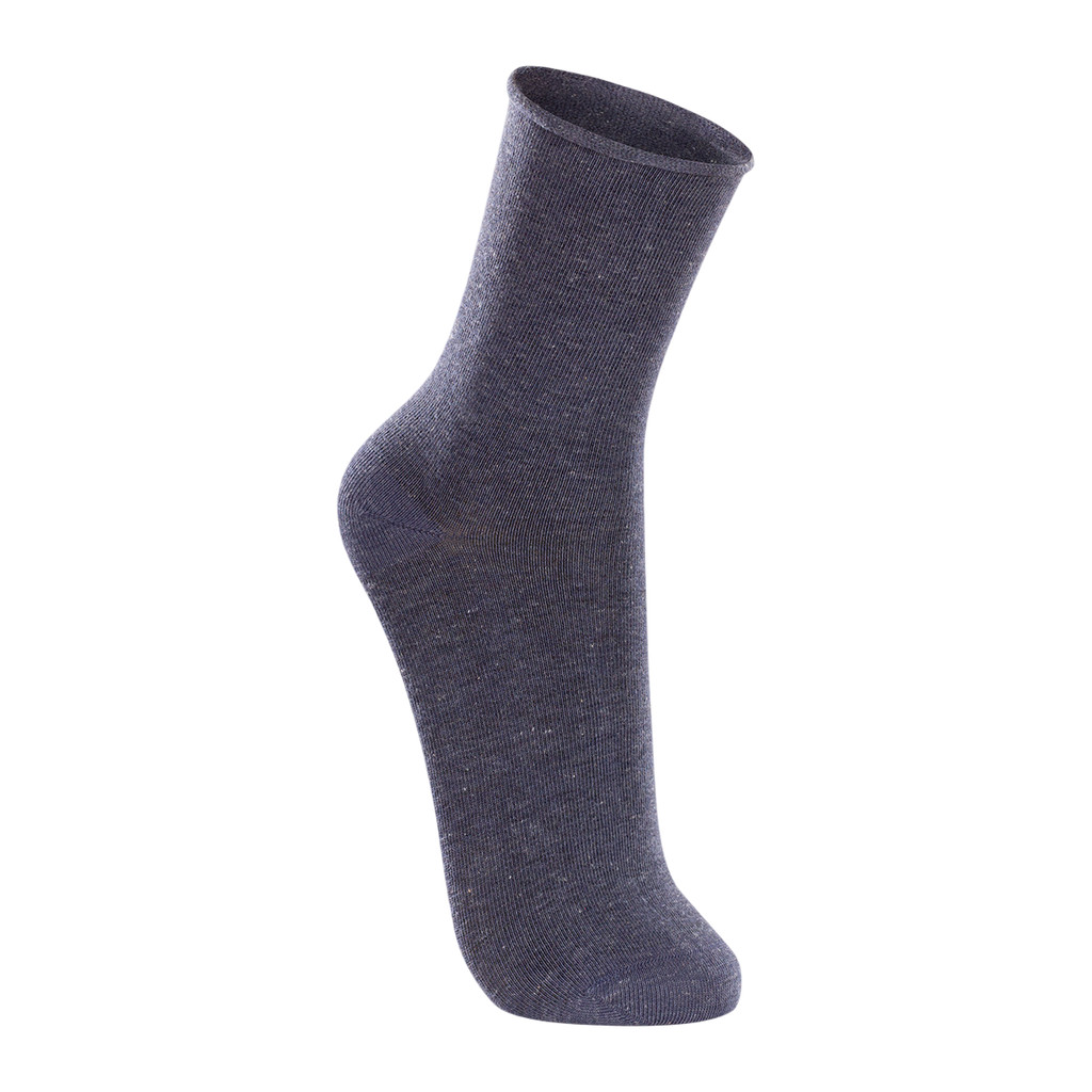 4 Pares Meias Sem Punho Mescla Jeans Algodão Lupo 1275.Tamanho 45 a 48.