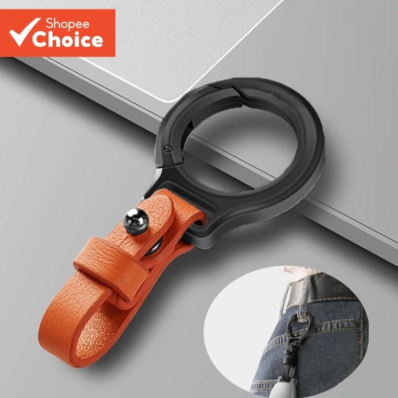 1pc Liga De Zinco Couro Chaveiro Cinto Fivela Mosquetão Porta-Chaves Do Carro Pequenos Chaveiros Para Homens Mulheres Pr