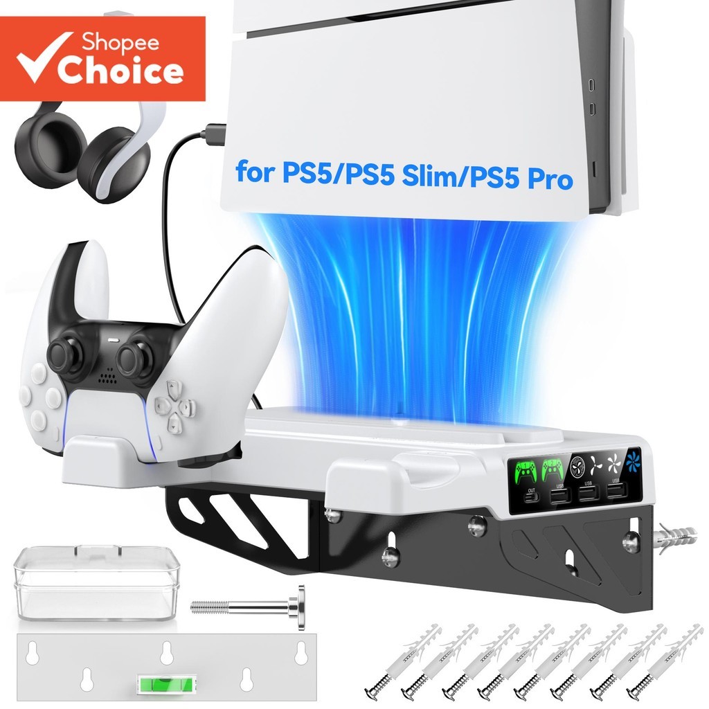 Kit De Montagem Em Parede Para Console PS5 PRO/PS5 Slim-Estação De Carregamento Duplo Compatível Com Acessórios Playstat
