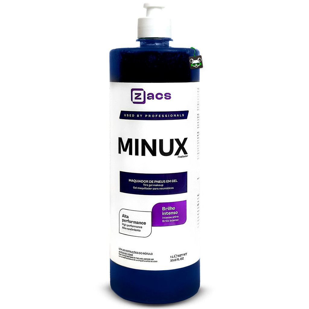 Pretinho Pneu Carro Gel Renova Brilho Minux 1L Zacs em Oferta na Shopee