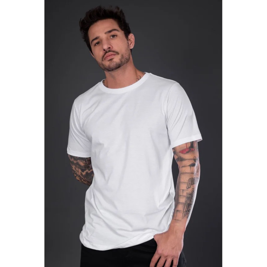 5 CAMISETAS BRANCA SPORT CASUAL BÁSICA