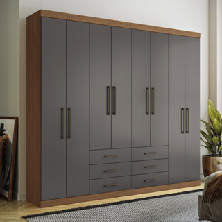 Guarda Roupa 8 Portas e 6 Gavetas Havana Master Santos Andirá em Oferta na Shopee