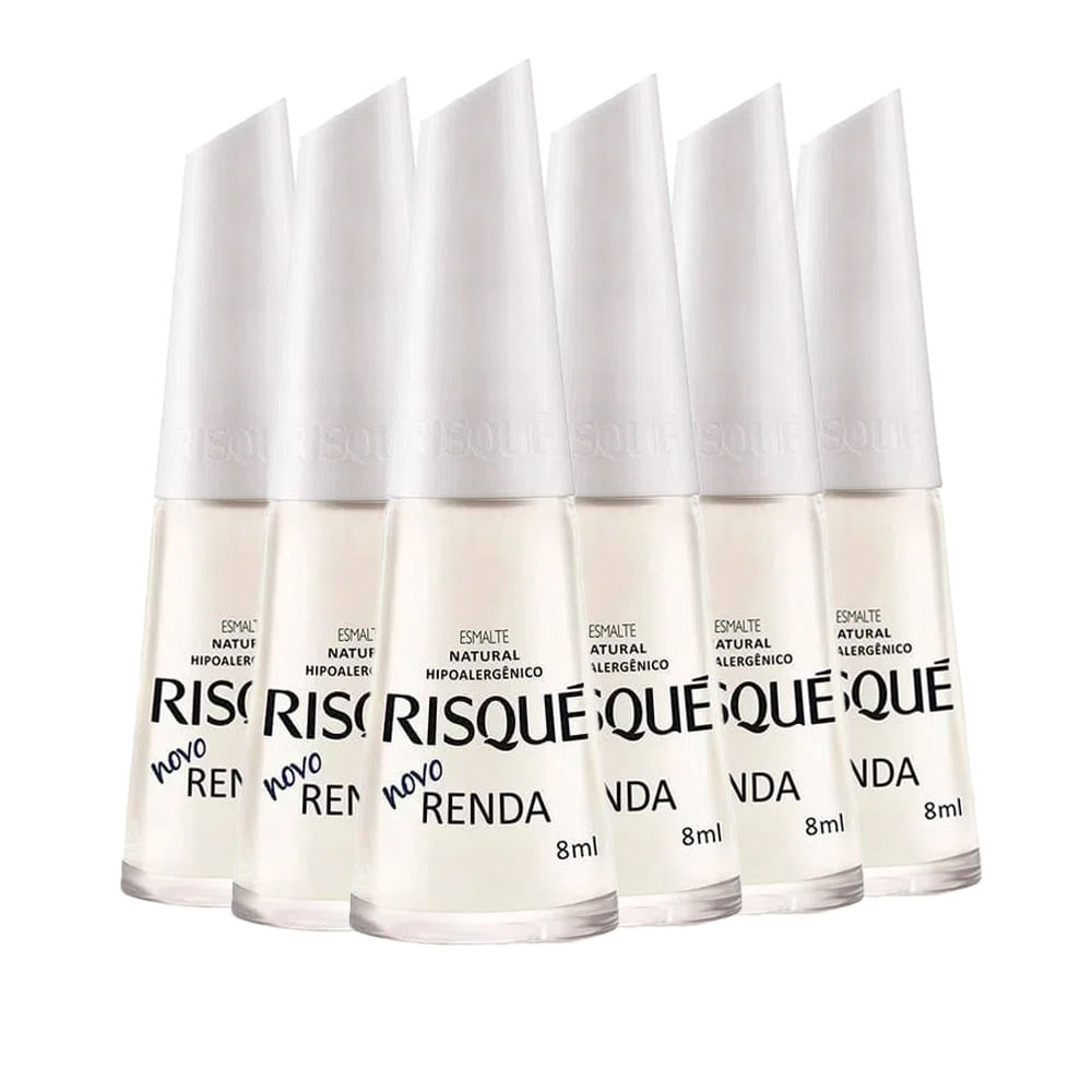 Kit Esmalte Risqué Novo Renda 8ml - 6 Unidades - Beauty