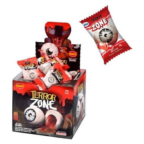 Chiclete Olhos Do Terror Zone Halloween Caixa Com 40 Unid