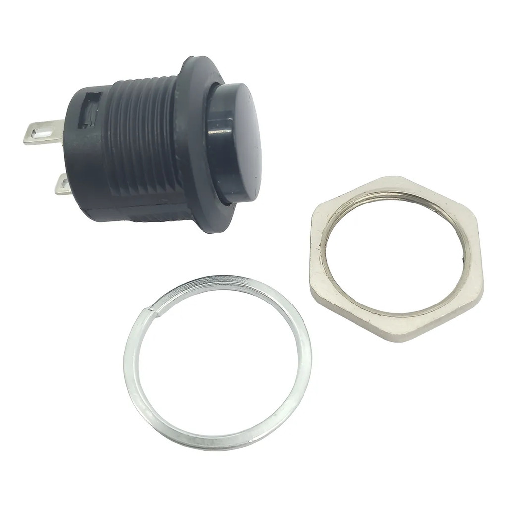 Chave botão Kill Switch PUSH pulso preto 16mm guitarra