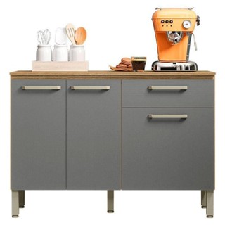 Balcão De Cozinha Versalhes Freijó Gris - Kits Paraná em Oferta na Shopee