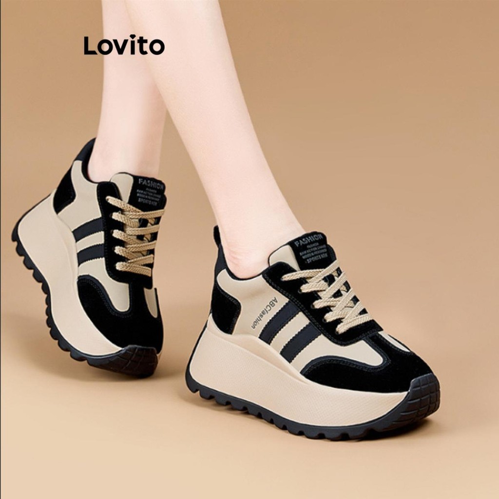 (Trendy) Lovito Sapatos casuais lisos Forrest Gump versáteis antiderrapante para mulheres  LFA67249 em Oferta na Shopee