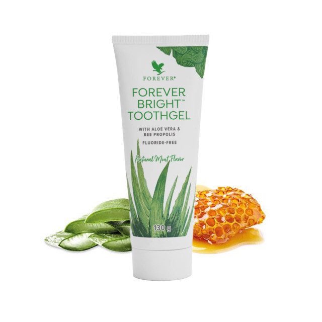Forever Bright Toothgel Aloe Vera e Própolis Sem Flúor Hálito Fresco e Dentes Saudáveis Gel dental