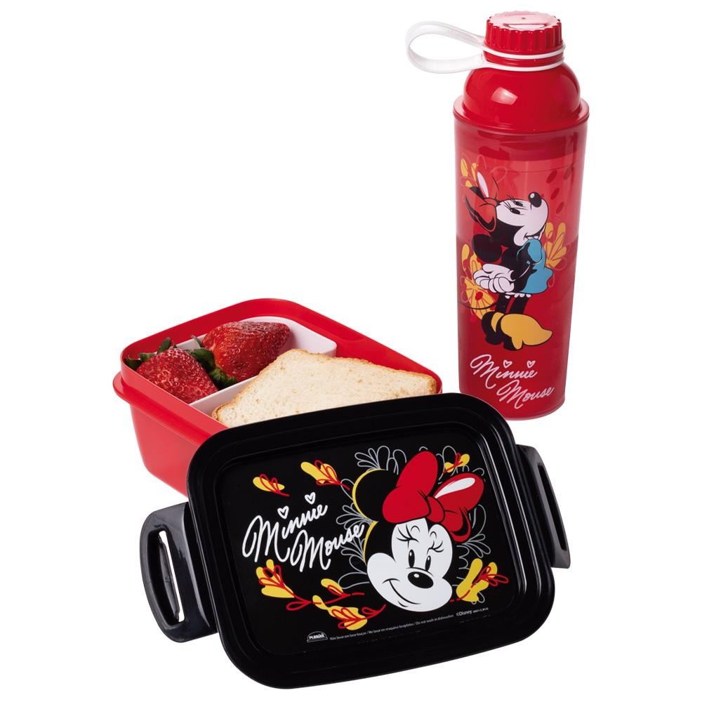 Kit Presente Minnie Garrafa e Marmita Hermética Plasútil em Oferta na Shopee