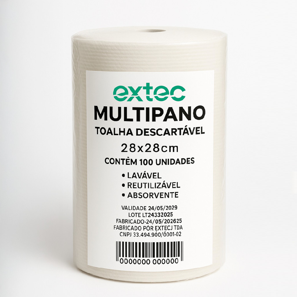 Toalhas Descartáveis Reutilizáveis Multipano Wiper 28x28cm