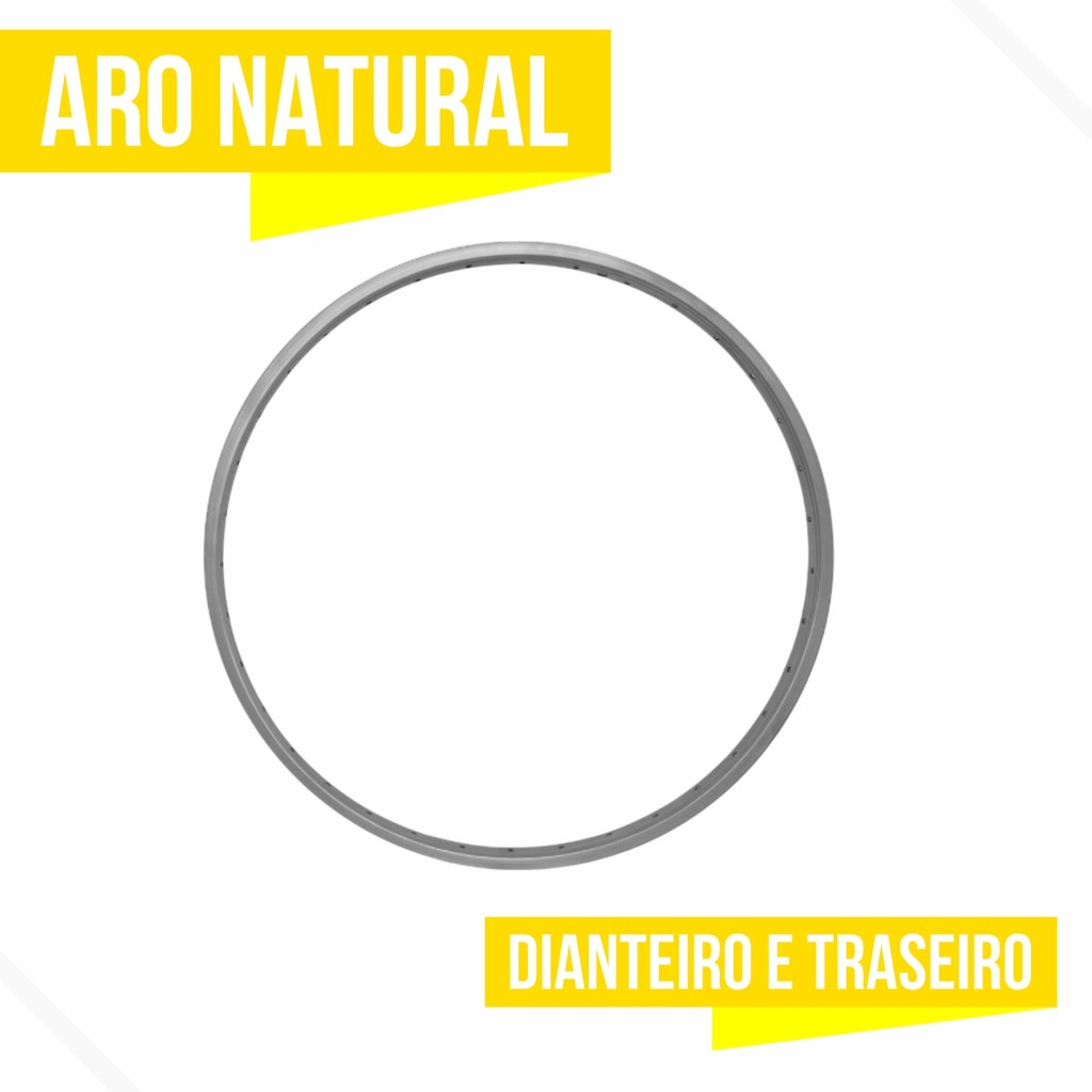 Aro Alumínio Natural 26 x 1.9 Work 36 Furos Bike Mtb Beach Praiana Caiçara Polido Vzan