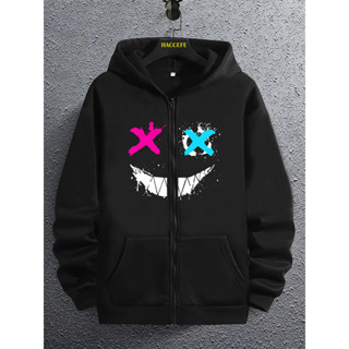 Moletom masculino moderno com ZIPER e estampa geométrica exclusiva casual de manga comprida em Oferta na Shopee