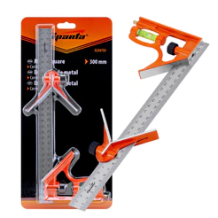 Esquadro Combinado 12" 300 mm Com Nível Aço Inox Sparta