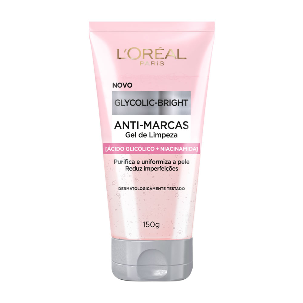 Gel de Limpeza L'Oréal Paris Glycolic Bright Anti-Marcas 150g - Beauty