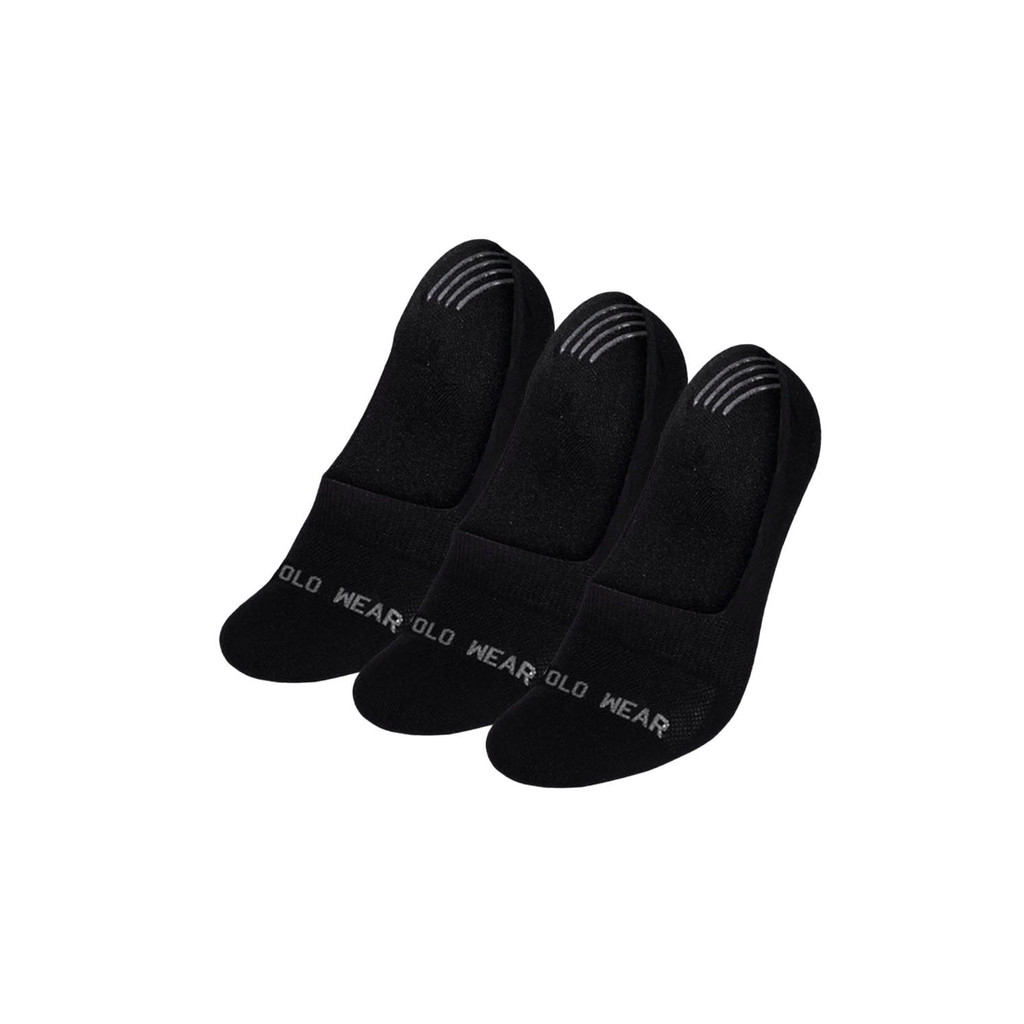 Kit 3 Pares de Meias Sapatilha Masculina Polo Wear Preto - Men Clothes