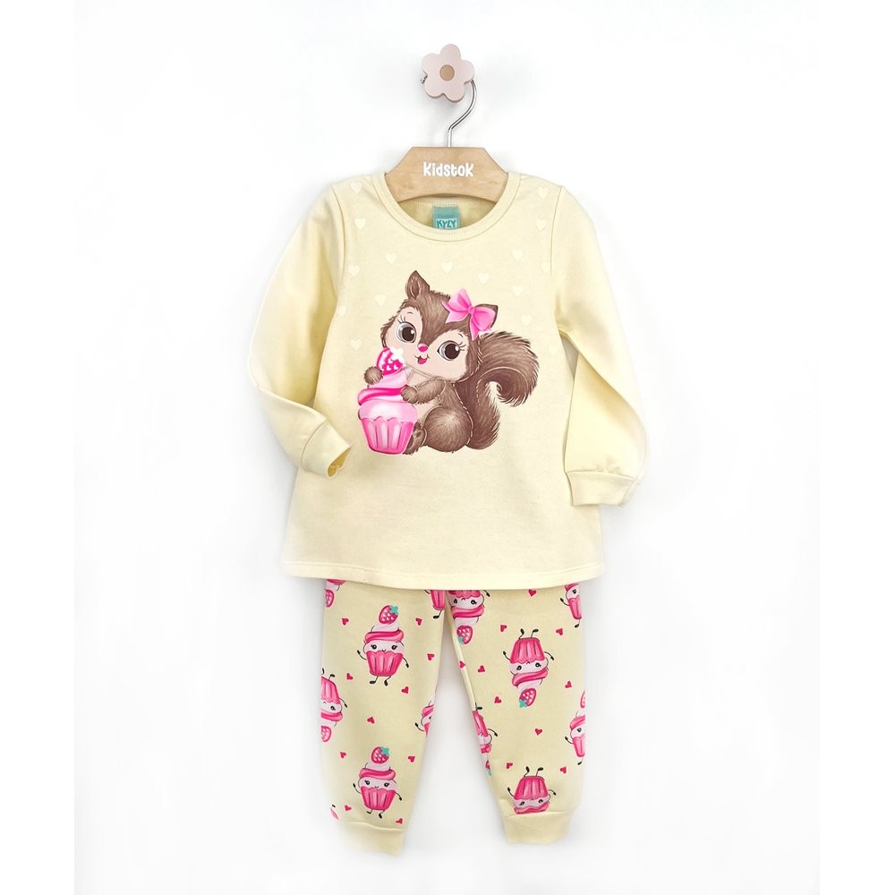 Pijama Menina Moletom Flanelado Esquilo Brilha no Escuro - Kyly em Oferta na Shopee