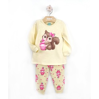 Pijama Menina Moletom Flanelado Esquilo Brilha no Escuro - Kyly em Oferta na Shopee