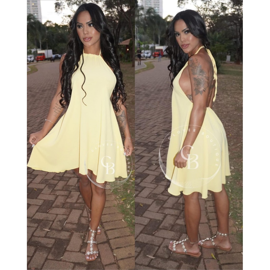 Vestido Curto Costa Nua Frente Única  Soltinho Sem Bojo em Oferta na Shopee