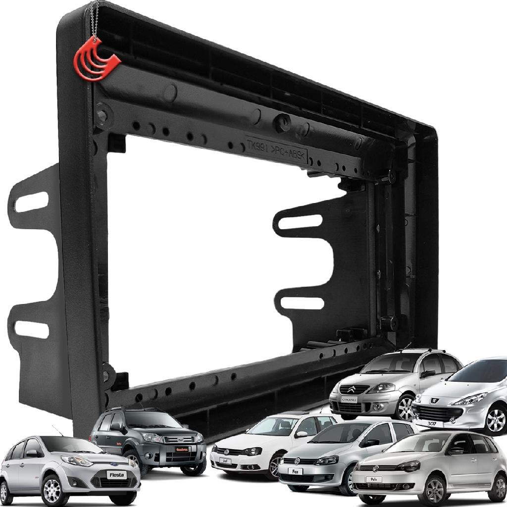 Moldura para Central Multimidia MP5 9 polegadas 2din 1din Golf Polo Fox Fiesta Ecosport C3 307 Bora em Oferta na Shopee