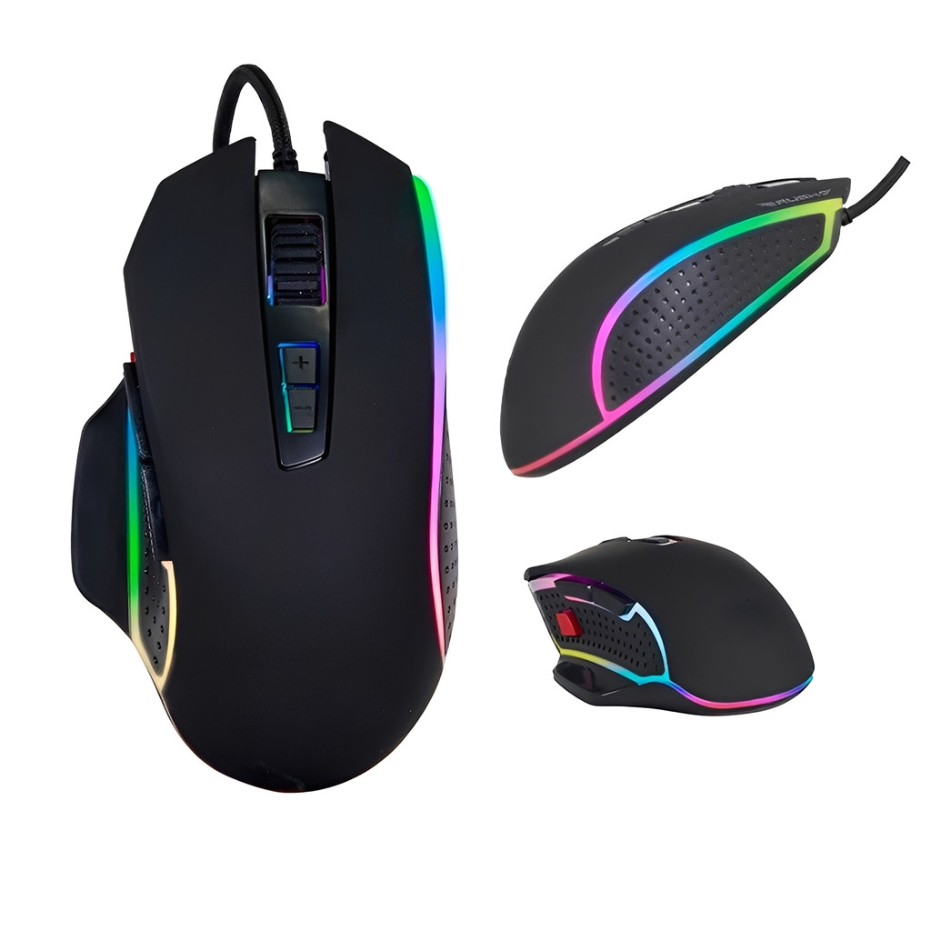 Mouse Knup Gamer Profissional 4800DPI 7 Botões LED Dinâmico Cabo Resistente Perfect para FPS e MOBA