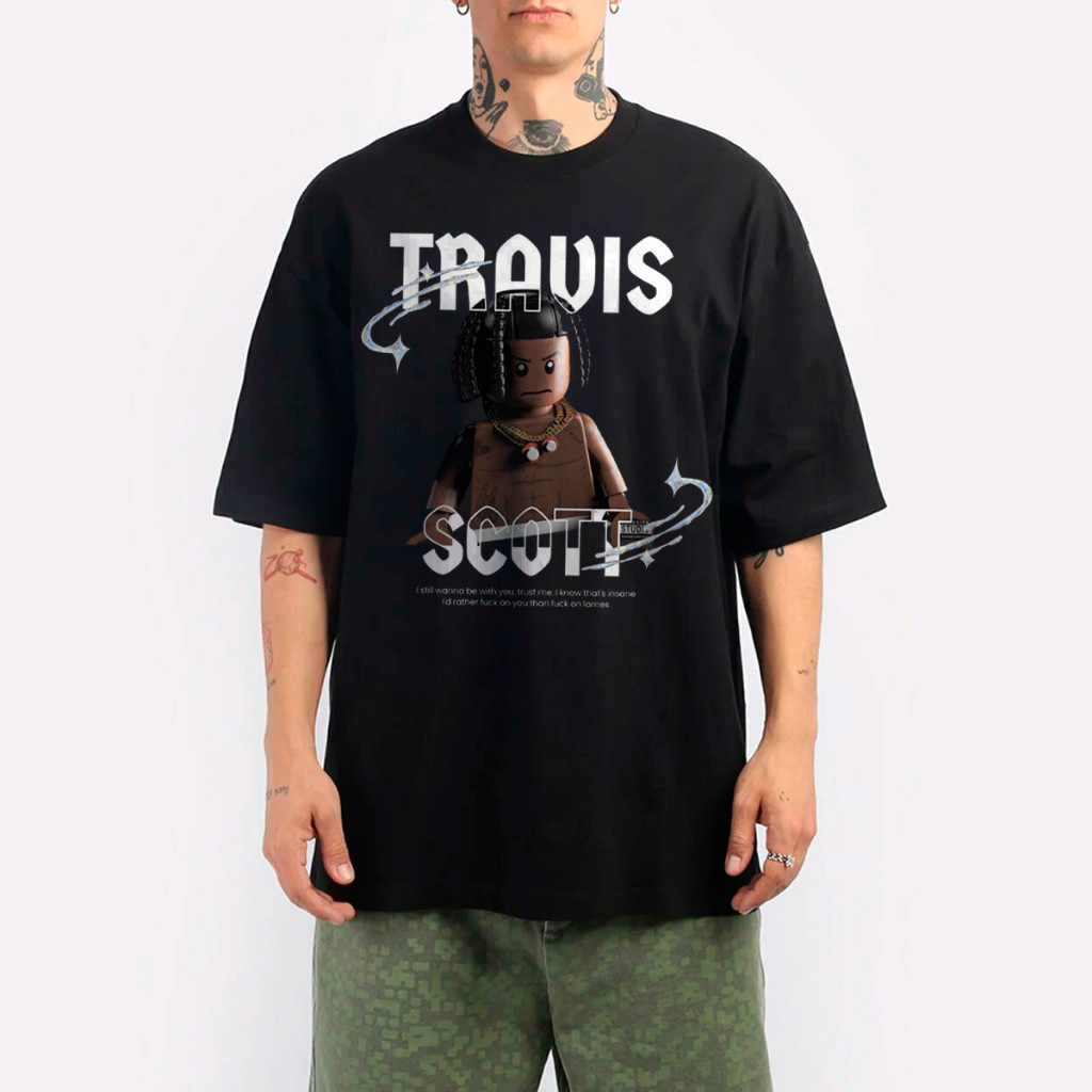 Camiseta Streetwear Lego Travis Scott Masculina Feminina camisa 100% Algodão
