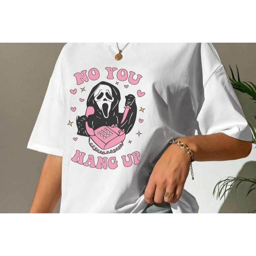 Camiseta 100% Algodão Básica P-GG Feminina Hallowen No You Fofa Scream Lançamento 2025 Envio Imediato