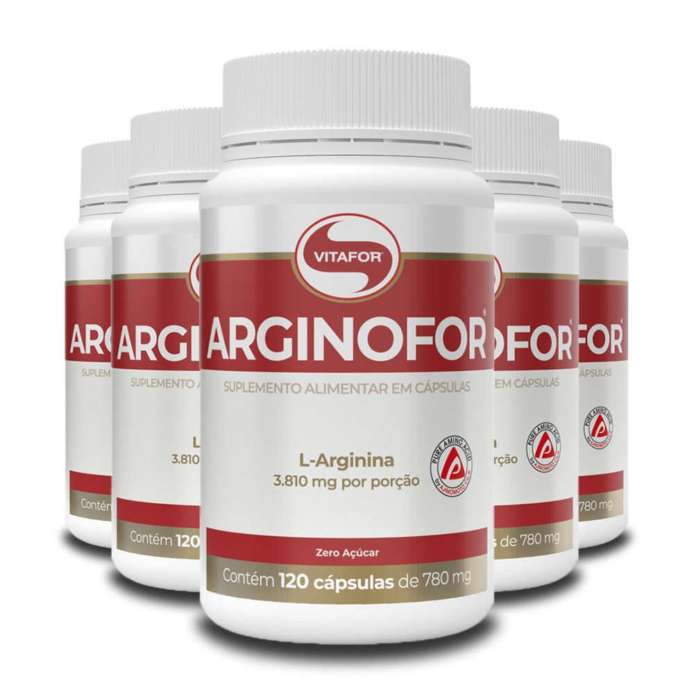 Kit 5 Arginofor Vitafor 120 Cápsulas