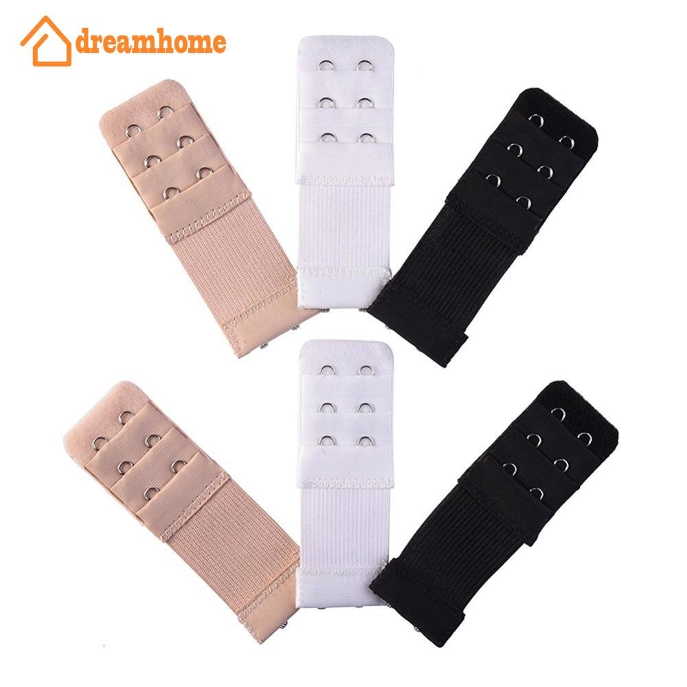 DREAMHOME 3 Peças Macias Femininas 2/3 Gancho Extensor De Sutiã Alça De Extensão Cinto De Roupa Íntima Adicionando K5Q5