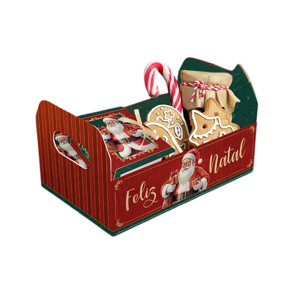 Detalhes do 10 CESTA NATAL CAIXOTE M 22X14X12 - NOEL 5732 (NATAL 2025 IDEIA)