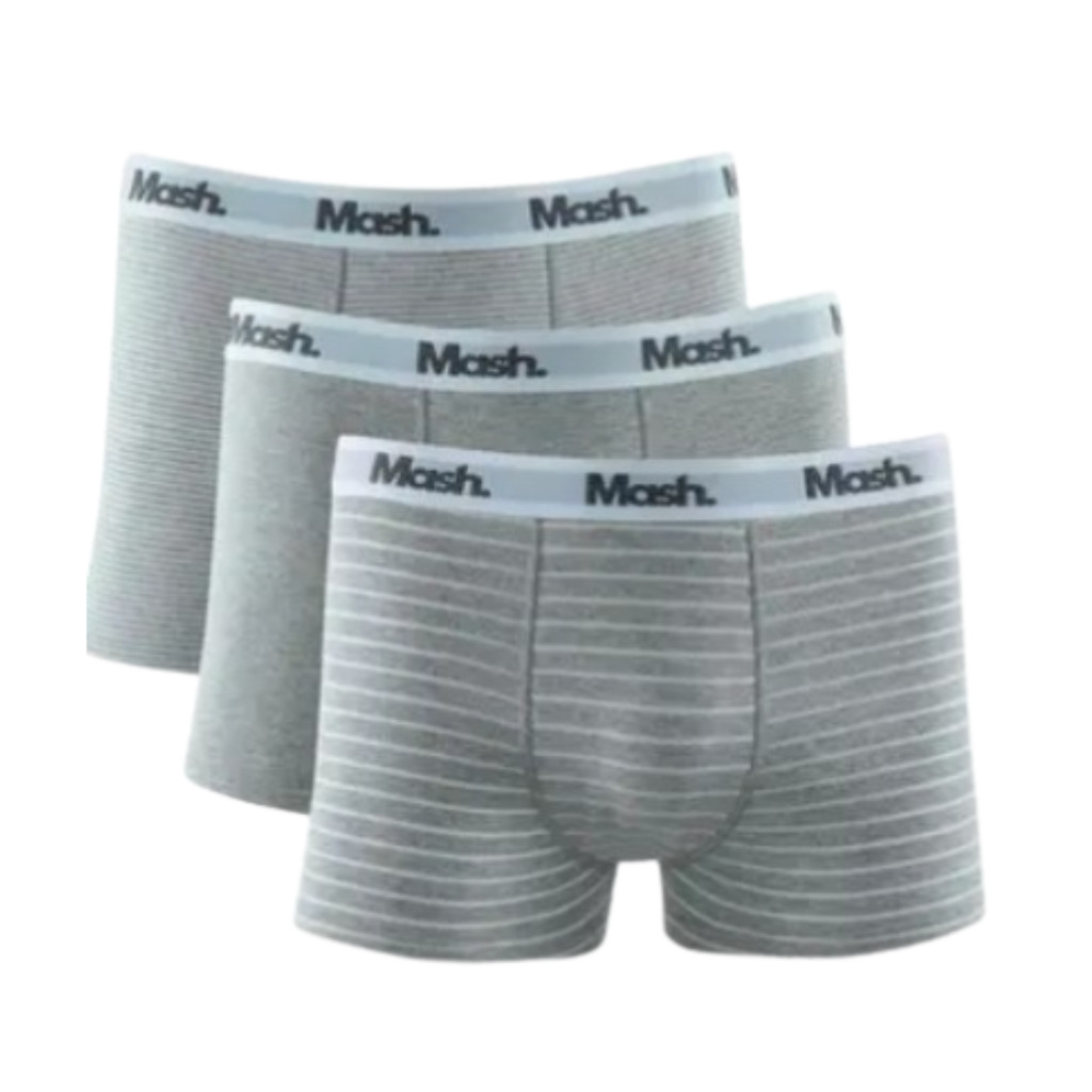 Kit com 3 Cuecas Boxer  COT Listra Mash 110.38 em Oferta na Shopee
