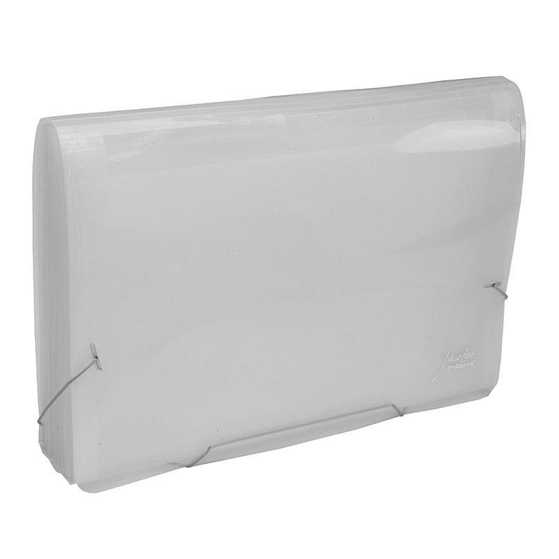 Pasta sanfonada A4 com 31 divisões Cristal Polibras