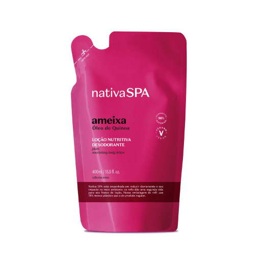 Refil Creme Hidratante Corporal Nativa Spa Boticário Ameixa 400ml