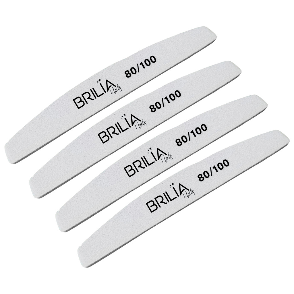 Lixa Boomerang 80/100 Brilia Nails 20UN em Oferta na Shopee