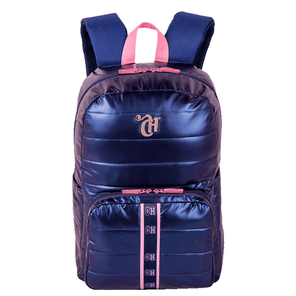 MOCHILA G CAPRICHO PUFFER AZUL METALICO SESTINI
