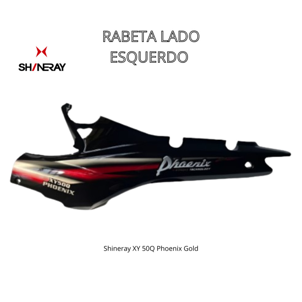 Rabeta Esquerda Shineray Xy 50q Phoenix Gold 50cc Preto