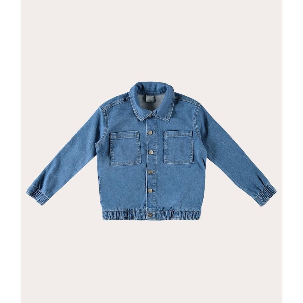 Jaqueta Infantil Unissex Bomber Em Jeans Moletom Malwee Kids em Oferta na Shopee