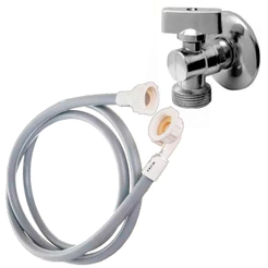 Kit Mangueira 1,40m Para Máquina De Lavar Com Torneira Tipo Registro Esfera 1/2x 3/4Pol.